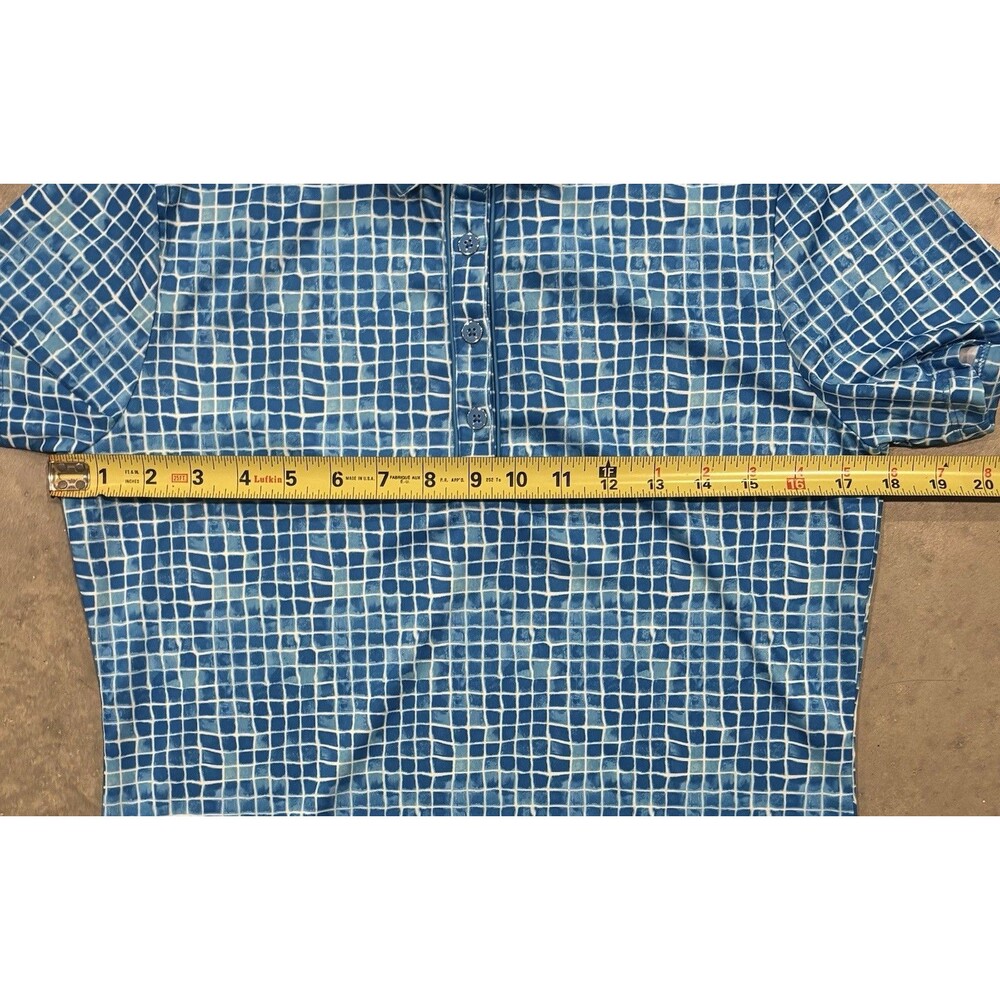 Greg Norman ML75 Golf Polo & Skort Set Womens Medium Blue Tile Print Performance - Picture 3 of 11
